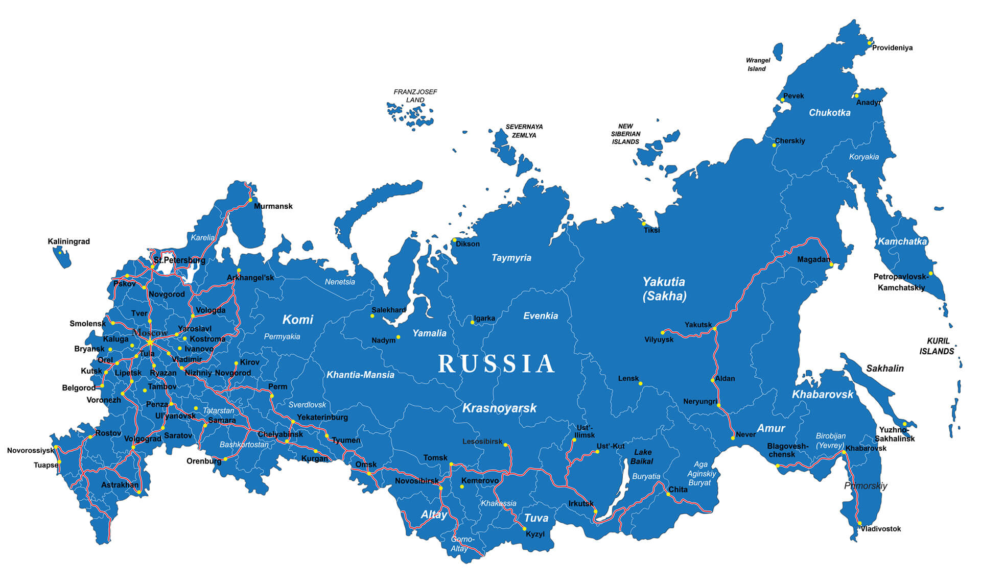 Autobahnkarte Russland
